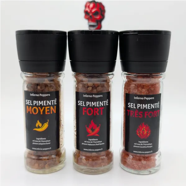 Pack de 3 sels pimentés
