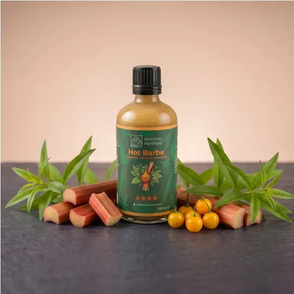 Bouteille de sauce piquante Hot Barbe (4/10) — Inferno Peppers